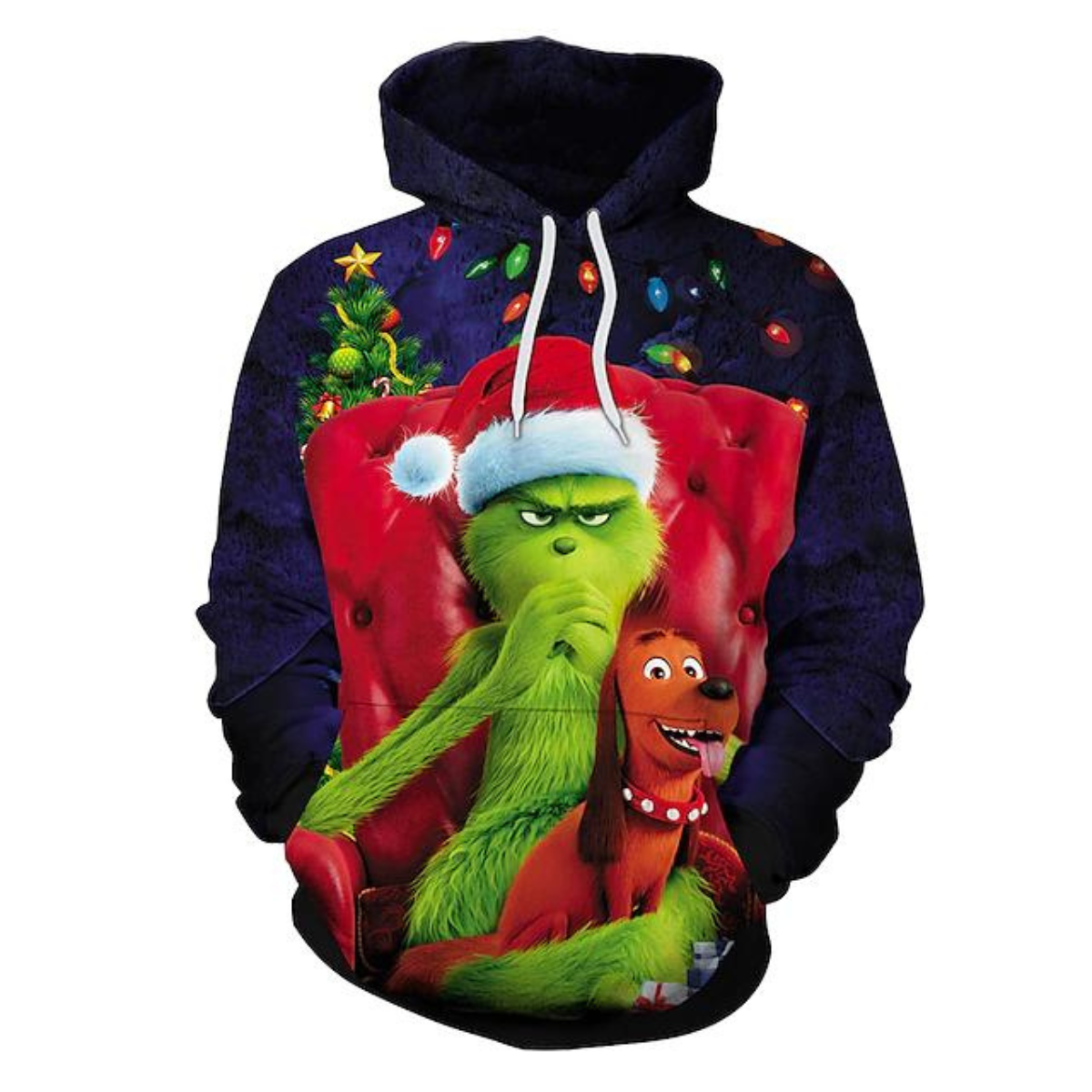 Inspired by Grinch Ugly Men's Special Christmas Polyester Hoodie