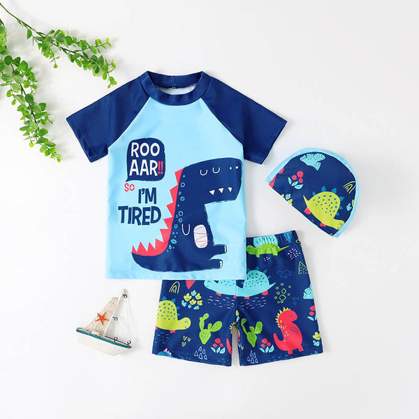 Two-piece Short-sleeved Sun Protection Boy's Swimsuit