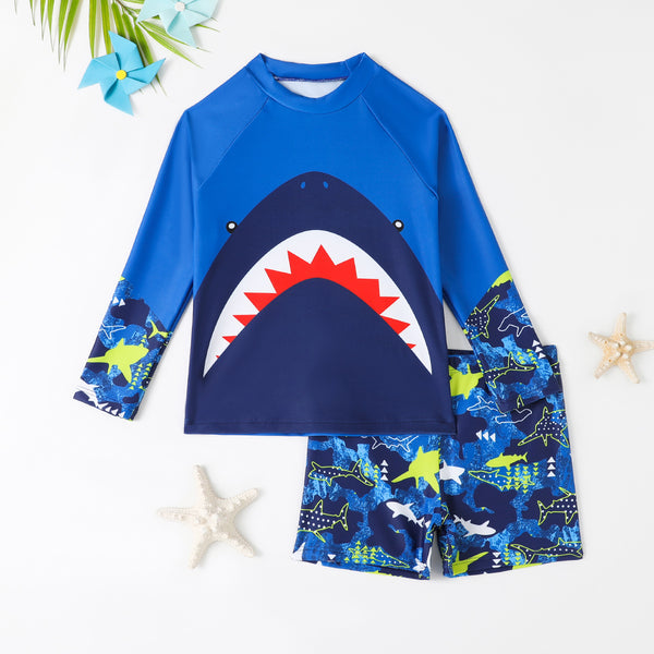Cute Shark Cartoon Pattern Beach Swimsuit