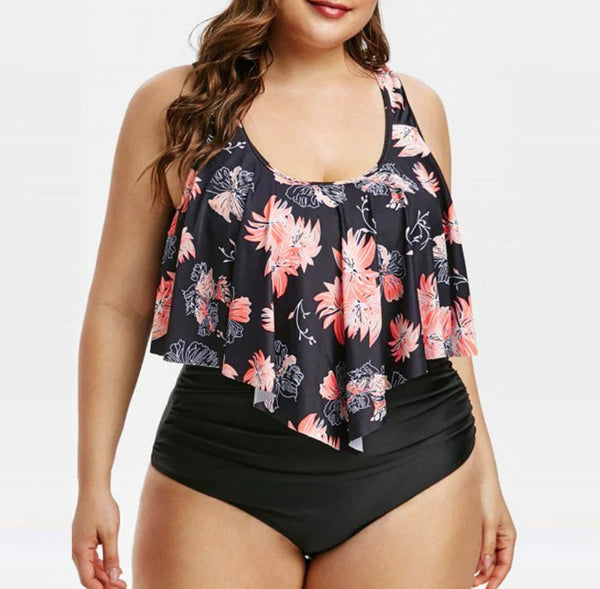 Plus Size Sexy Swimsuit for Women Two Pieces Swimwear