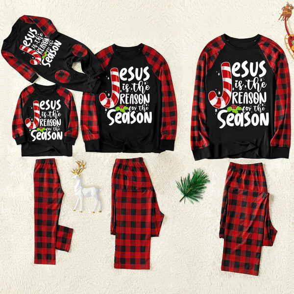 2024 "Jesus is the reason for the season" Plaid Christmas Pajamas