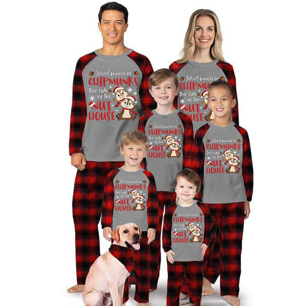 Chipmunks Plaid Christmas Pajamas Matching Pajamas For Family Sets