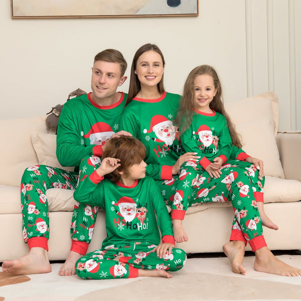 Family Matching Santa Claus Printed Fashion Pajamas