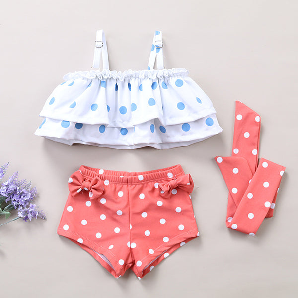 Polka Dot Ruffle Toddler Swimsuit