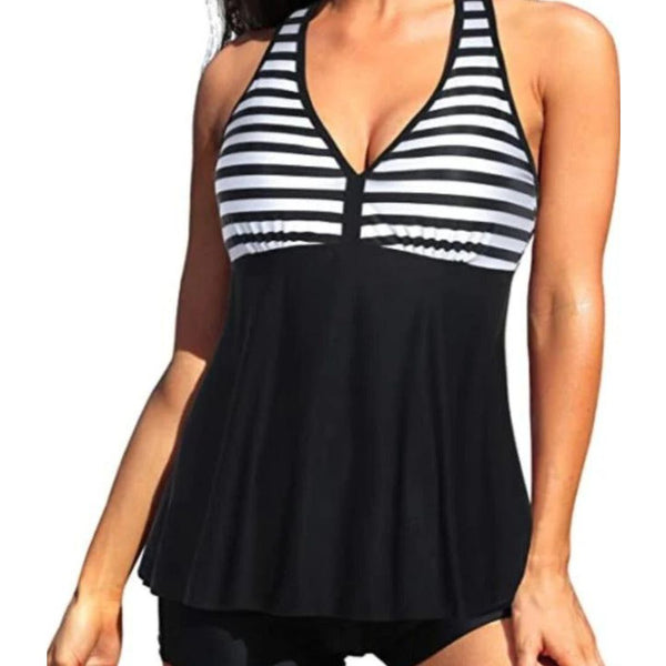 Women Two Pieces Blouson Tankini Swimsuits