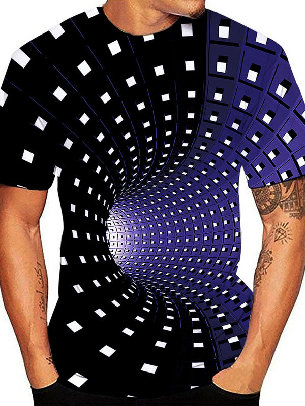 3D Print Graphic Optical Illusion Men's T-shirt