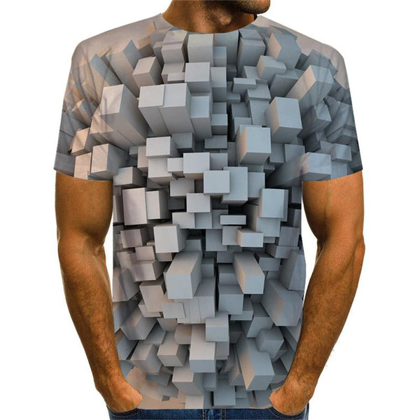 3D Graphic Short Sleeve Shirts Graphic Space