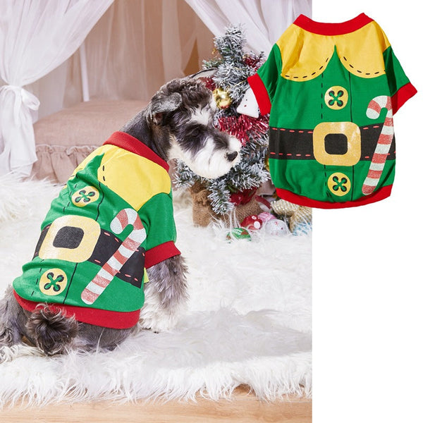 Christmas Santa Puppy Holiday T-Shirt