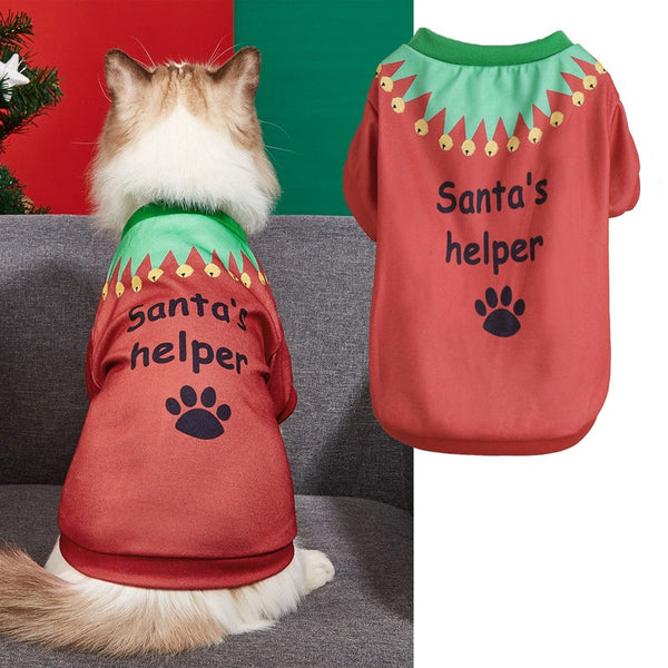 Santa's Helper Christmas Pet T-Shirt