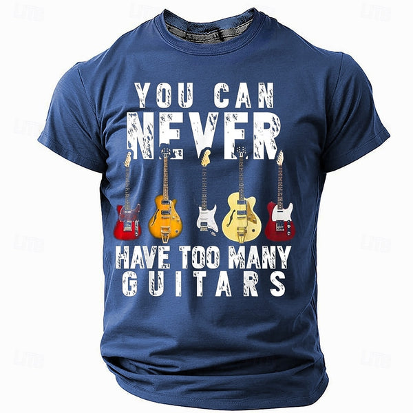 Men's Guitar Funny Slang T Shirt Short Sleeve T shirt