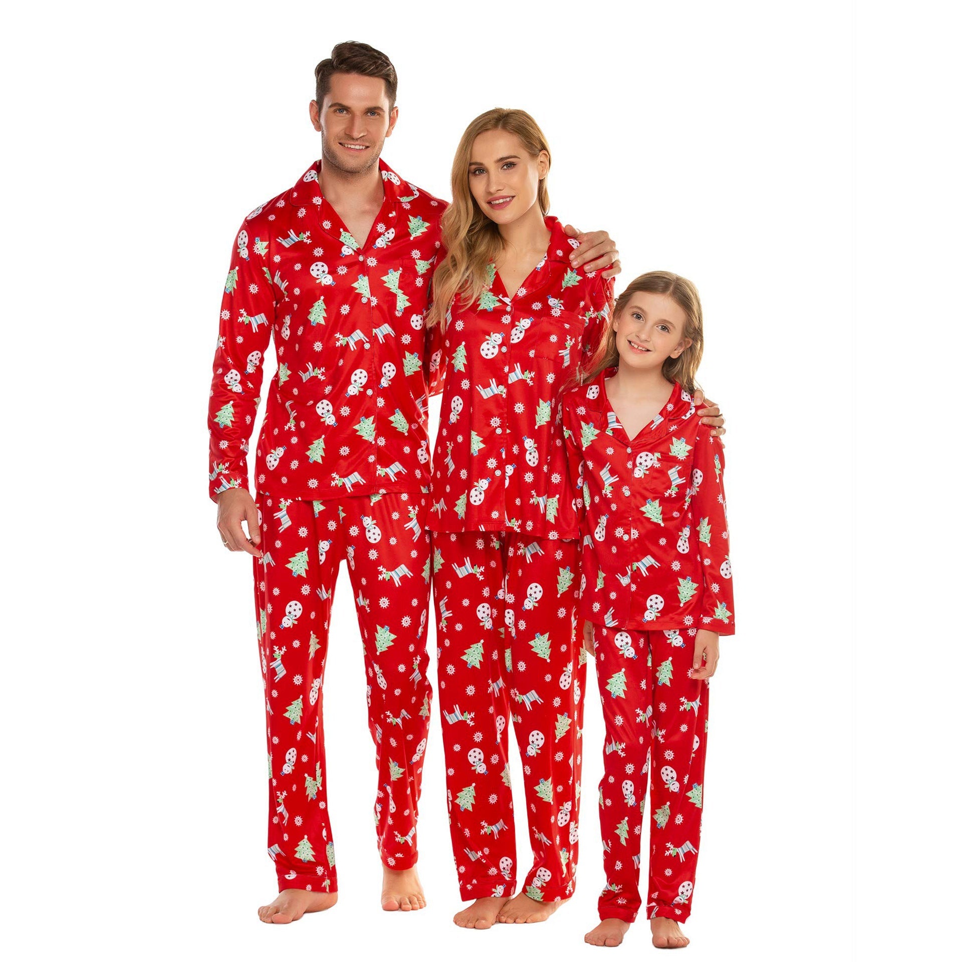 Family Matching Polar Bear Fleece Red Pajamas Sets – Minimewear