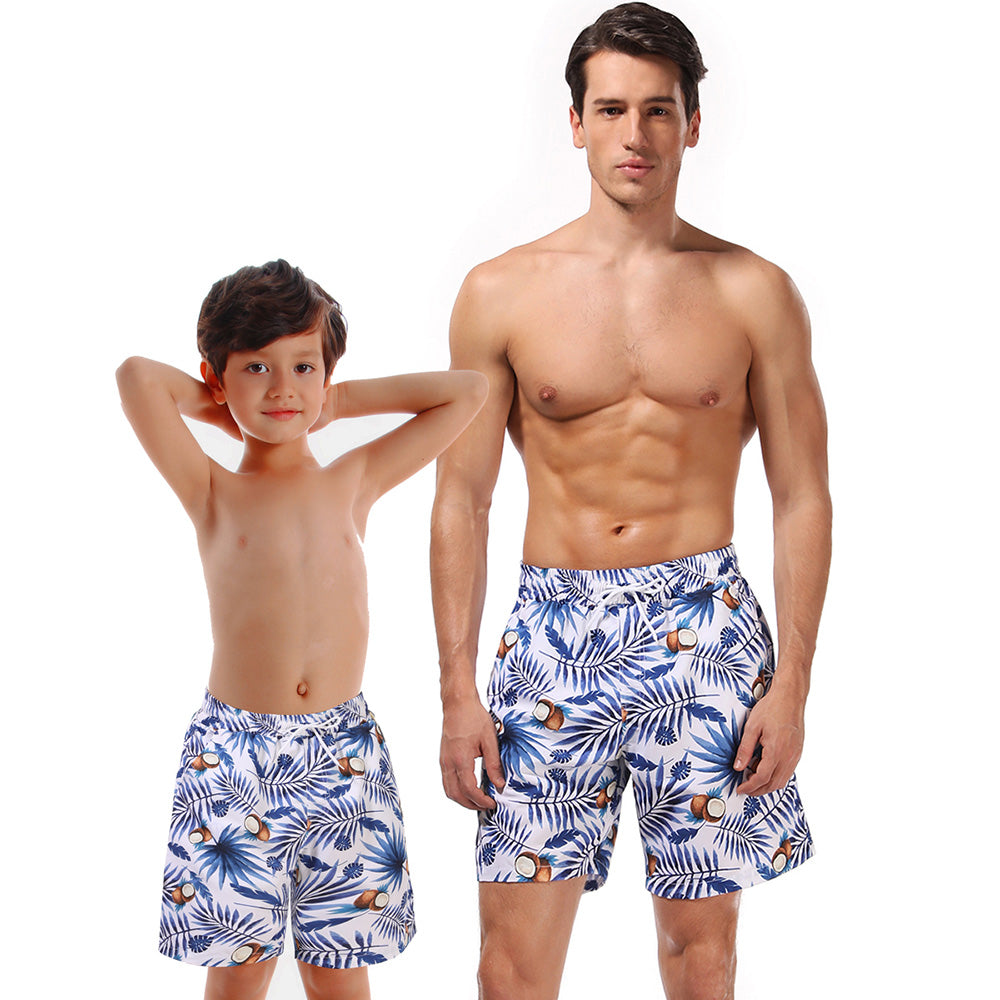 Ruffle Print  Blue Bikini Family Matching Swimwear