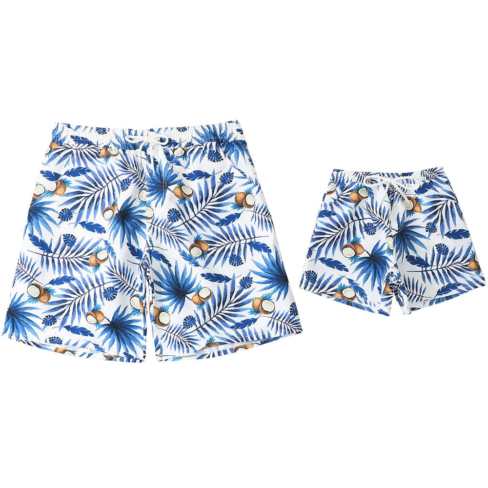 Ruffle Print  Blue Bikini Family Matching Swimwear