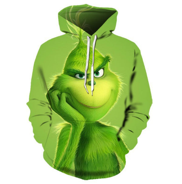 Inspired by Grinch Anime 3D Hoodie for Men