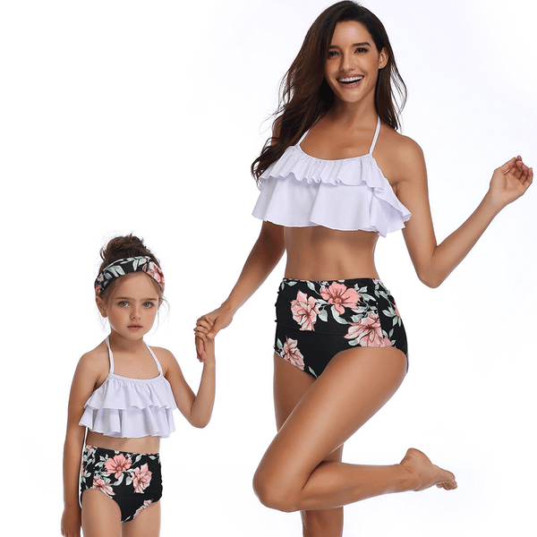 Halter String Bikini Mommy and Me Swimsuits