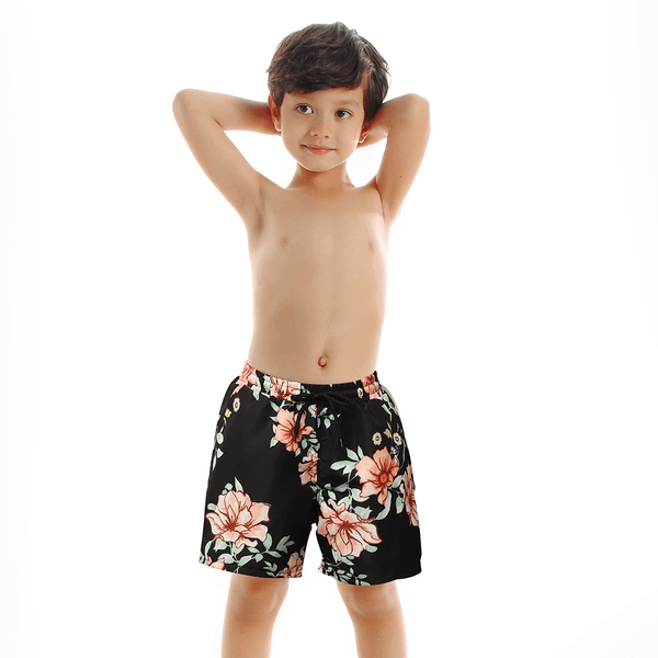 Floral Printed Beachshorts Boy Swimsuit