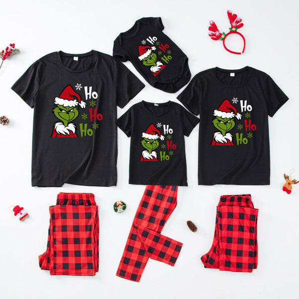 Grinch short-sleeved parent-child matching pajamas set