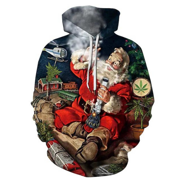 Inspired by Christmas Santa Claus Sweater Grinch Graphic Kawaii Hoodie