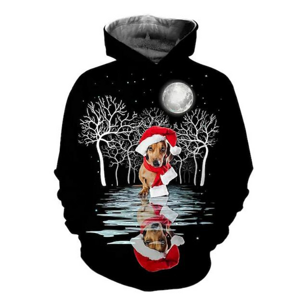 Inspired by Christmas Grinch Cartoon Dog Pocket Hoodie