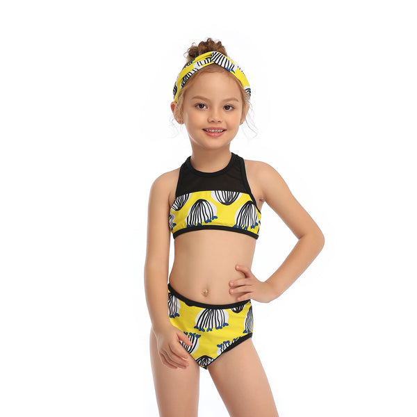 High Top Two Pieces Girl Swimsuit