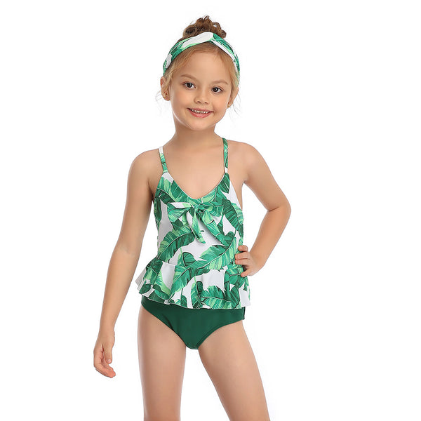 Floral String Girl Swimsuit