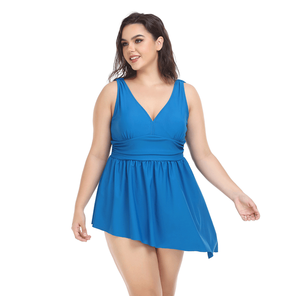 Plus Size Dessert  Shirred Tummy Control One Piece Swimsuit