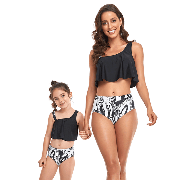 Two Pieces Ruffle Mommy and Me swimsuits