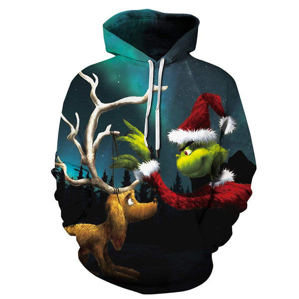 Inspired by Grinch Christmas Sweater Funny Hoodie
