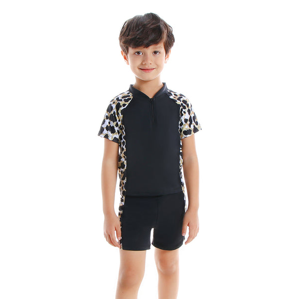 Leopard Floral Printed Beachshorts Boy Swimwear