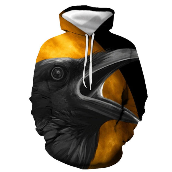 3D Graphic Printed Hoodies The Raven