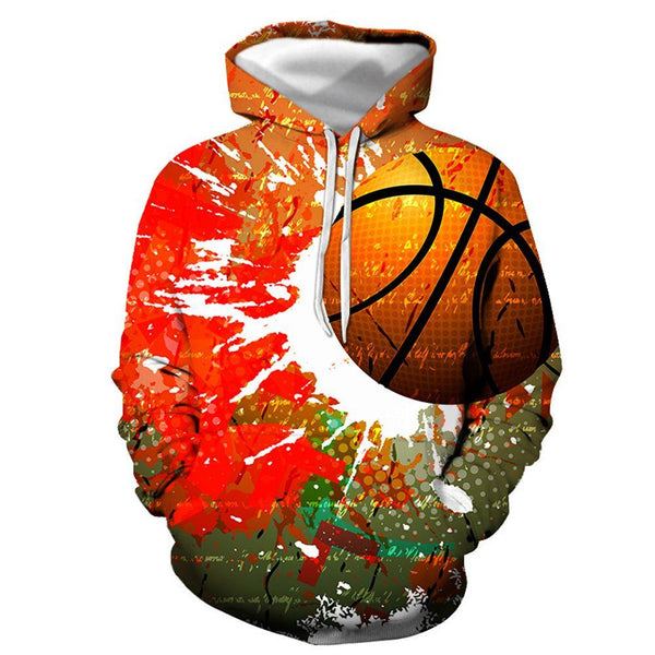 3D Graphic Printed Hoodies Basketball
