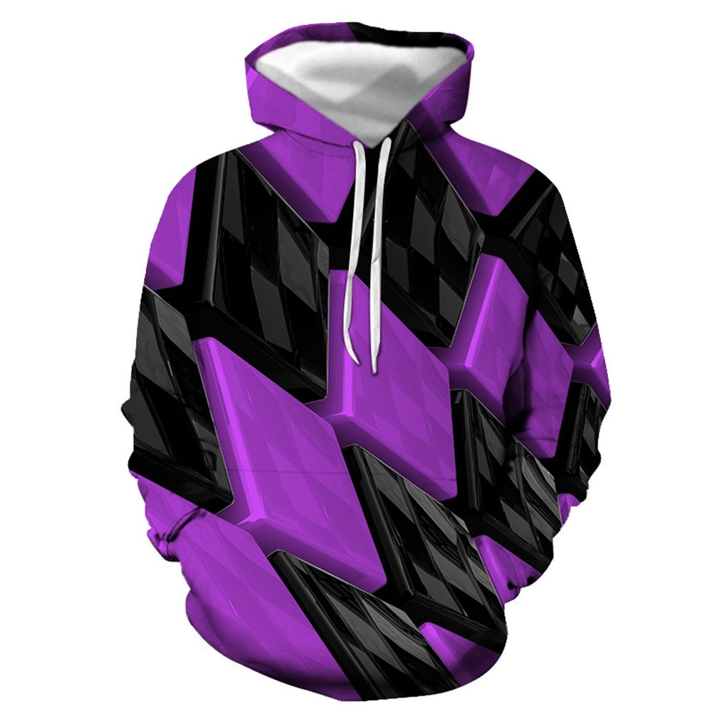 3D Graphic Printed Hoodies Purple And Black – Minimewear