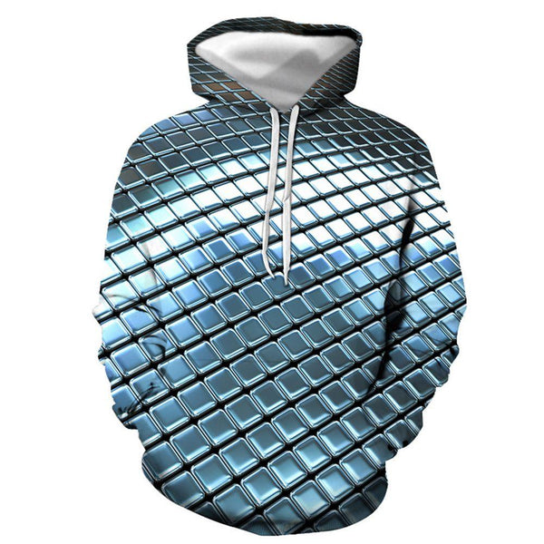 3D Graphic Printed Hoodies The Metal Square