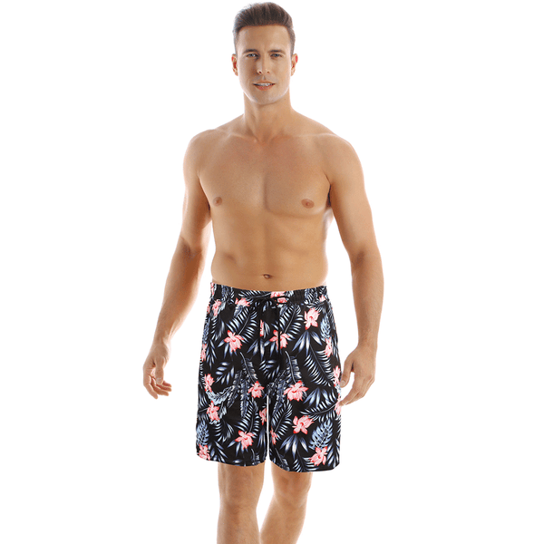 Floral Print Beach Shorts Swimsuit for Men